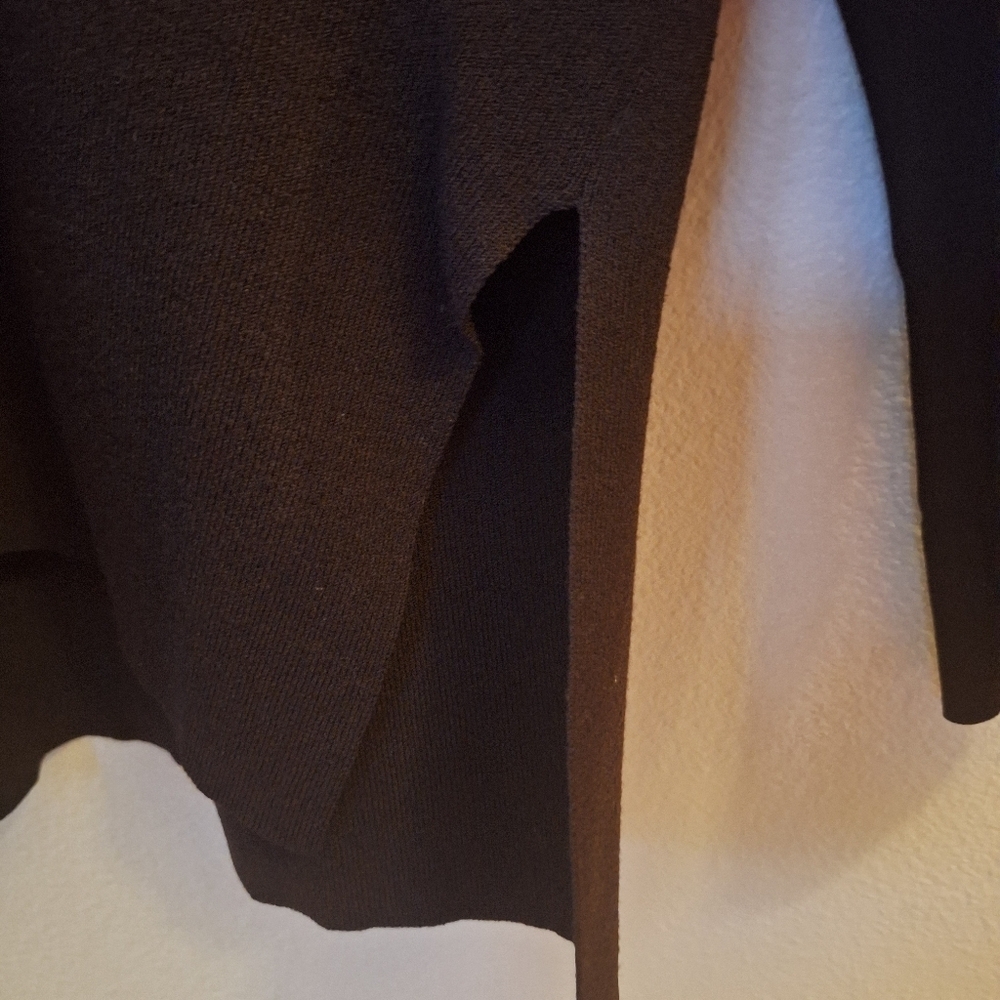 EILEEN FISHER Black Vneck Top Viscose Stretch Tunic Relaxed Lagenlook Womens S - Picture 5 of 7